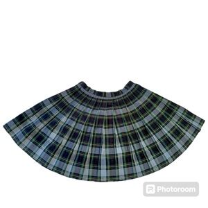 VTG Pleated Plaid Skirt Slytherin Harry Potter Hogwarts Academia Schoolgirl M/L